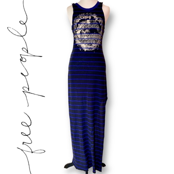 Free People Dresses & Skirts - RARE EUC Free People We The Free Stripe Tank Maxi Dress, XS